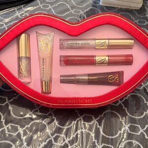 (Unopened New)Victoria's Secret Lip Gloss Set - Pink and Gold Collection